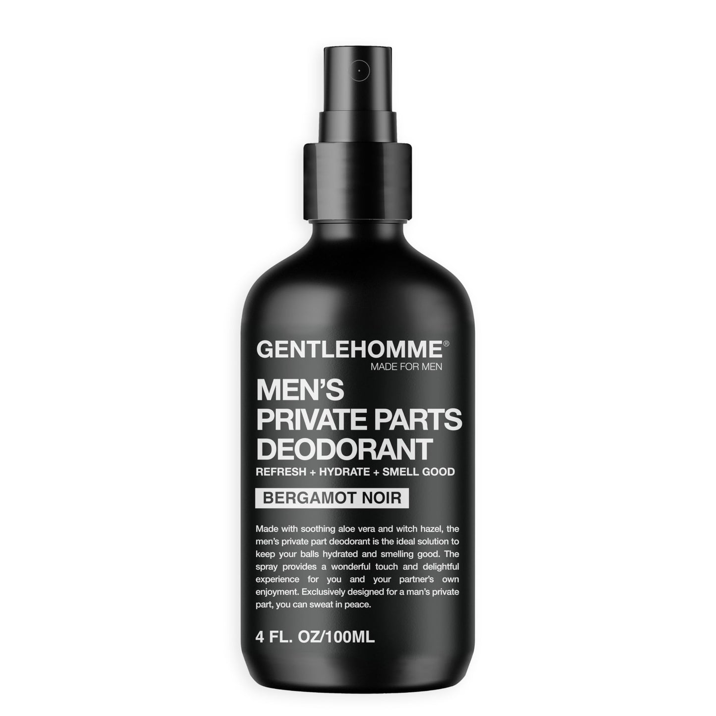Gentlehomme - Men's Deodorant Spray for Intimate Areas - Anti-Chafing, Hydrating & Refreshing - with Aloe Vera & Witch Hazel - All Skin Types - Vegan Beauty and Personal Care Gentlehomme