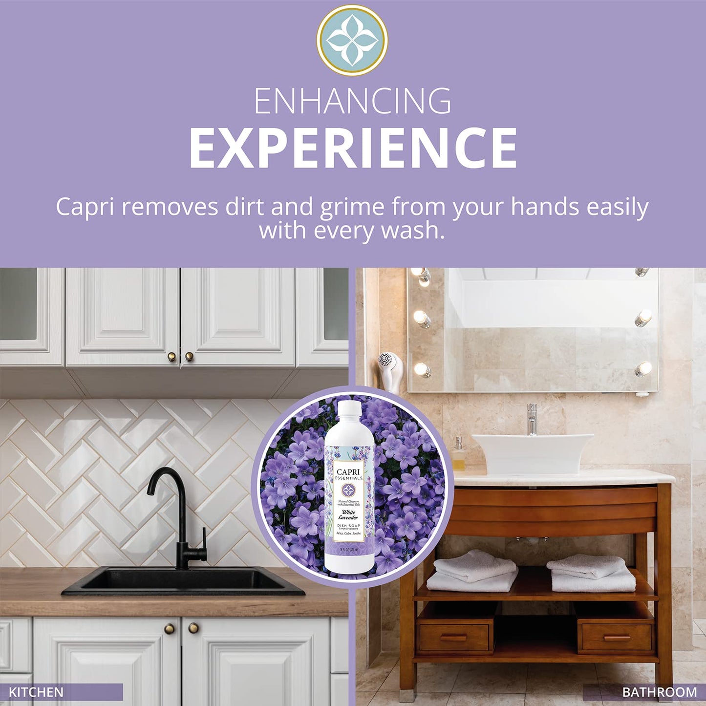 CAPRI ESSENTIALS Hand Soap Liquid, Natural Household Cleaning Supplies, Gentle Plant Based Aromatic Hand Wash with a Blend of Essential Oils, Removes Beauty & Personal Care CAPRI ESSENTIALS