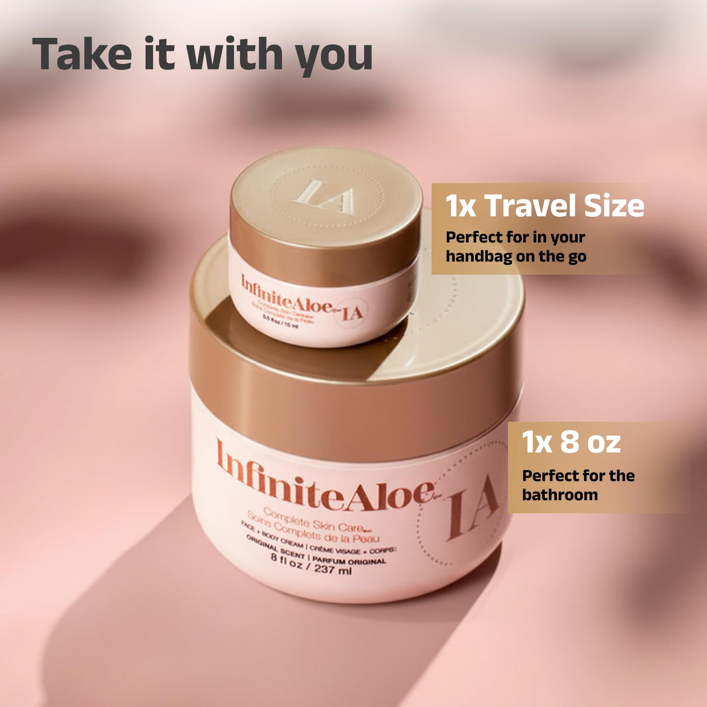 InfiniteAloe Complete Skin Care, Aloe Vera Powered Face and Body Cream for All Skin Types, Dry Skin Everyday Hero, Original Scent - Large Jar 8 oz Beauty & Personal Care InfiniteAloe