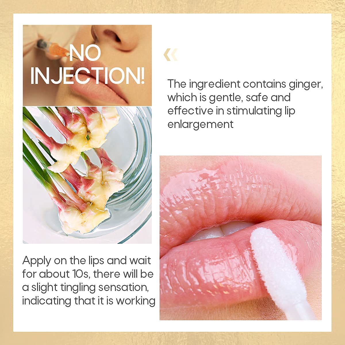 KISSIO Lip Plumperr,Lip Enhancer,Plant Extracts Plumping Lip Serum,Moisturizing Gloss for Fuller Lips and Hydrated,Beauty Lips 5.5ml,Clear Beauty and Personal Care KISSIO