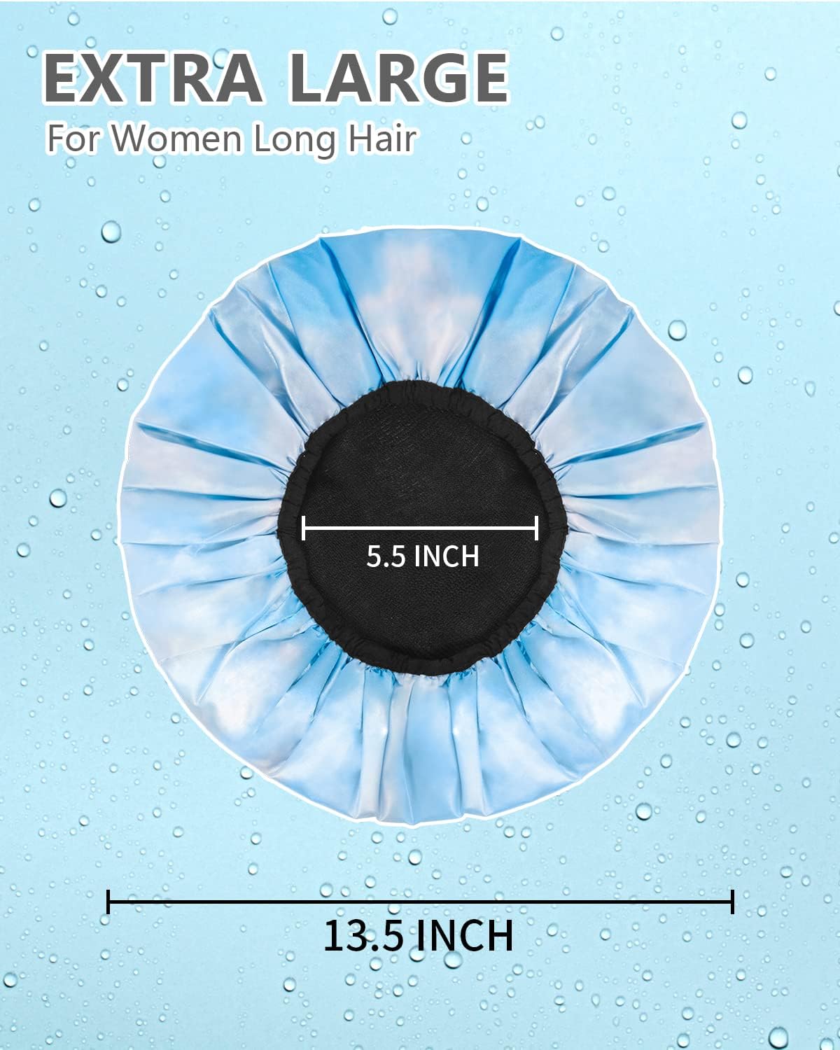 Aquior Shower Caps,Terry Lined Shower Cap for Women Reusable, Triple Layer Waterproof Bath Cap, Extra Large for Women Long Hair Beauty & Personal Care Aquior