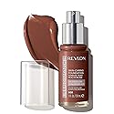 Revlon Illuminance Skin-Caring Liquid Foundation, Hyaluronic Acid, Hydrating and Nourishing Formula with Medium Coverage, 605 Rich Mahogany, 1 fl oz Beauty & Personal Care REVLON