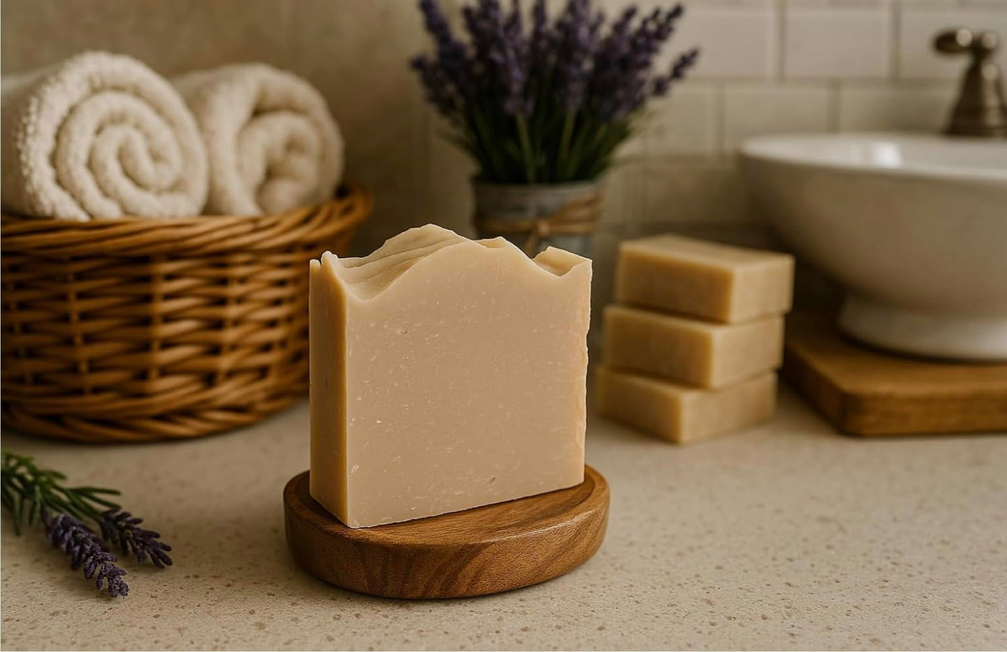 Natural Blue Spruce Soap Bar by Fairy Greens Lavender Farm in Ellicott City, Maryland - All natural - Cold process soap Beauty and Personal Care Fairy Greens