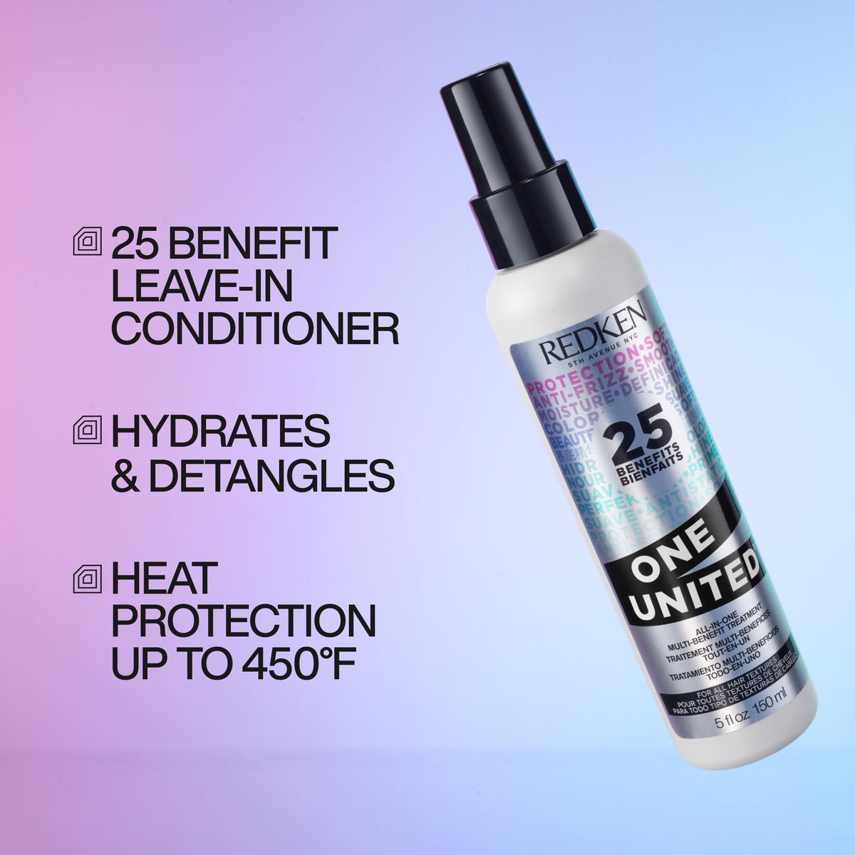 Redken One United Leave-In Conditioner - For All Hair Types, 1 Fl Oz