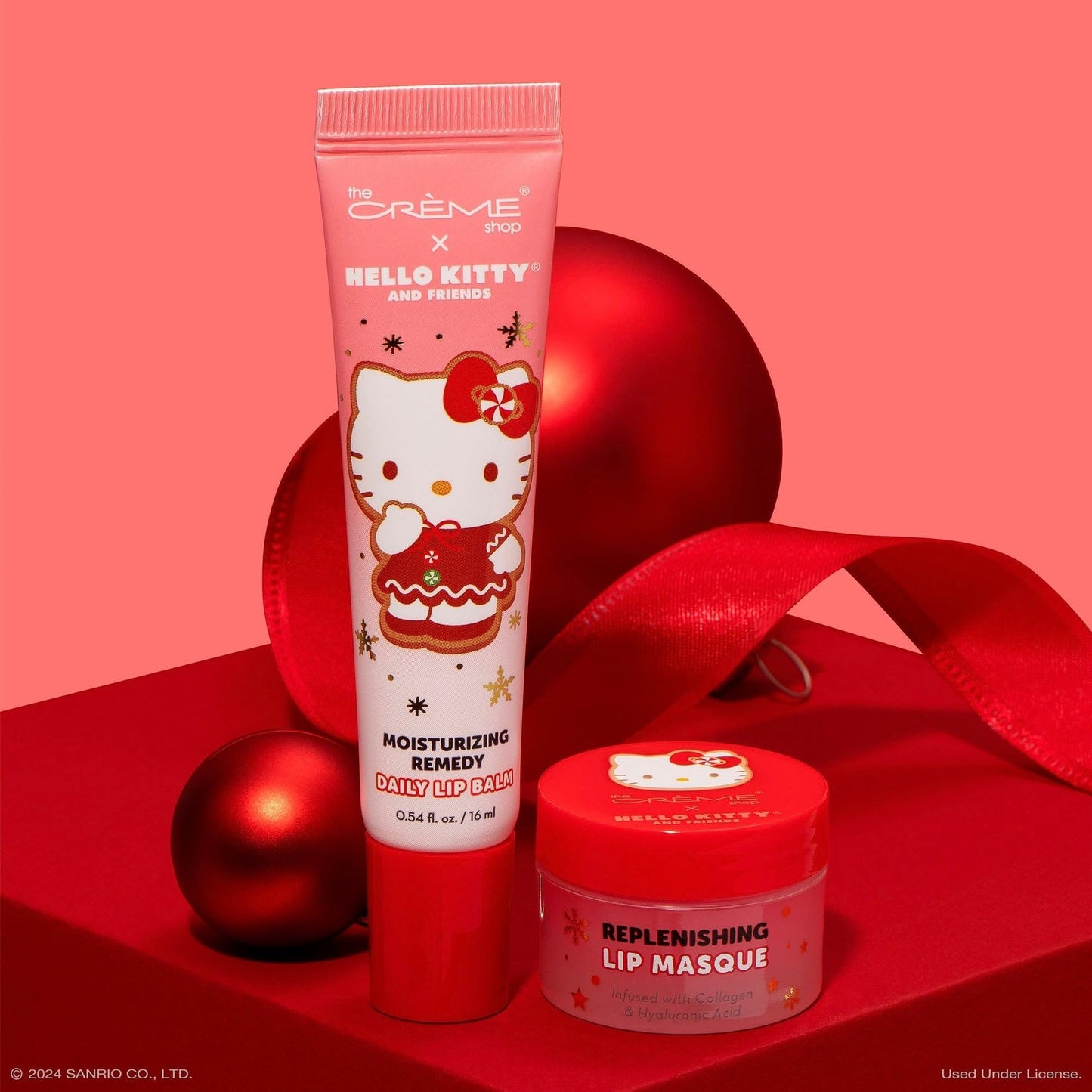 The Créme Shop x Hello Kitty and Friends Berry Merry Lip Duo - Lip Balm & Masque, Hydrating Lip Care Duo, Cruelty-Free, Paraben-Free, Sulfate-Free Beauty and Personal Care The Crème Shop
