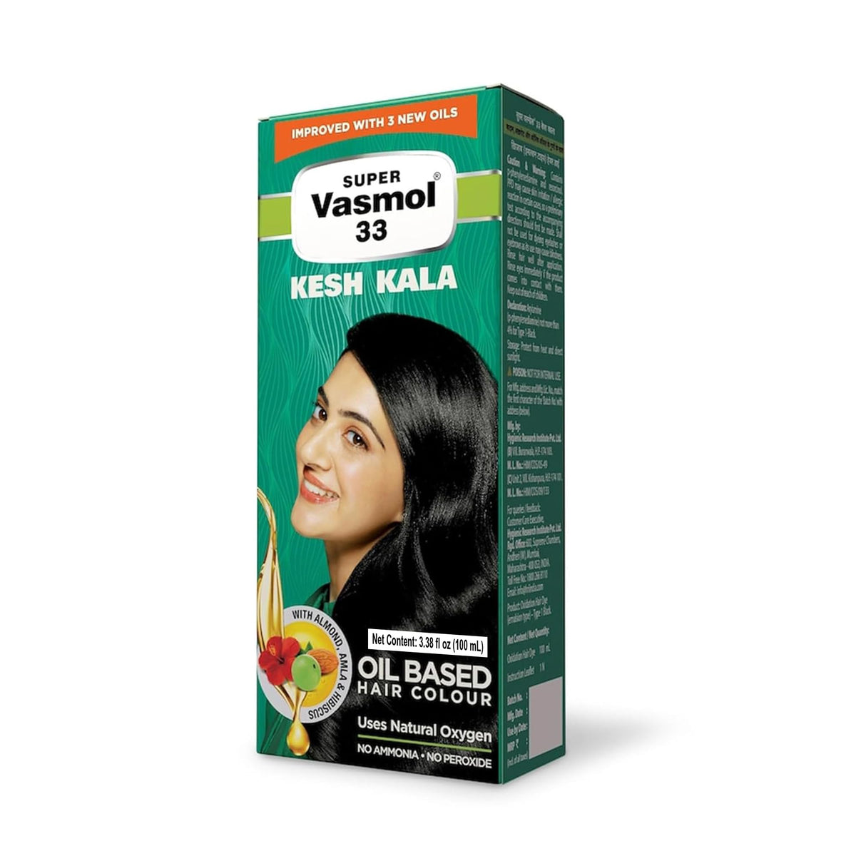Vasmol Super 33 Kesh Kala - 3.38 fl oz (100 mL)