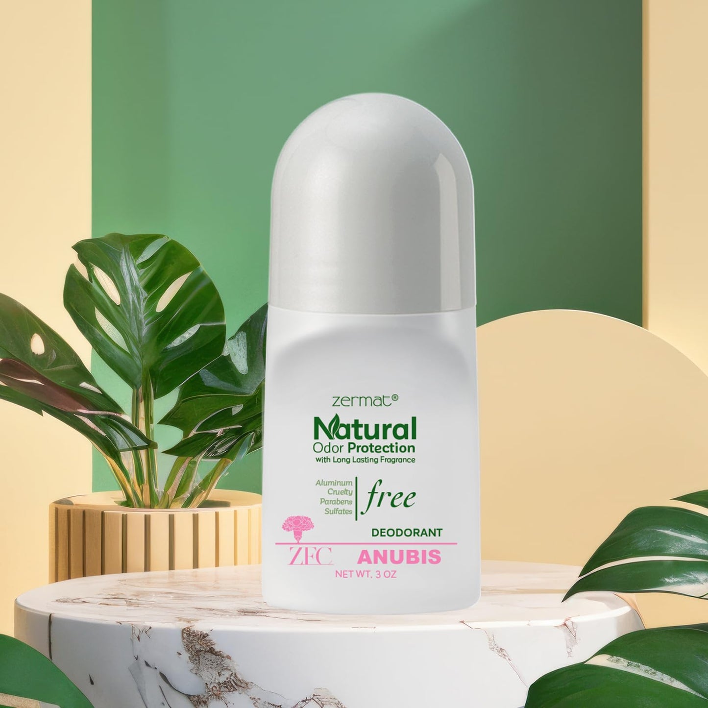Zermat Zentimento Anubis, Natural Roll-On Deodorant, 3 Oz. Beauty and Personal Care Zermat