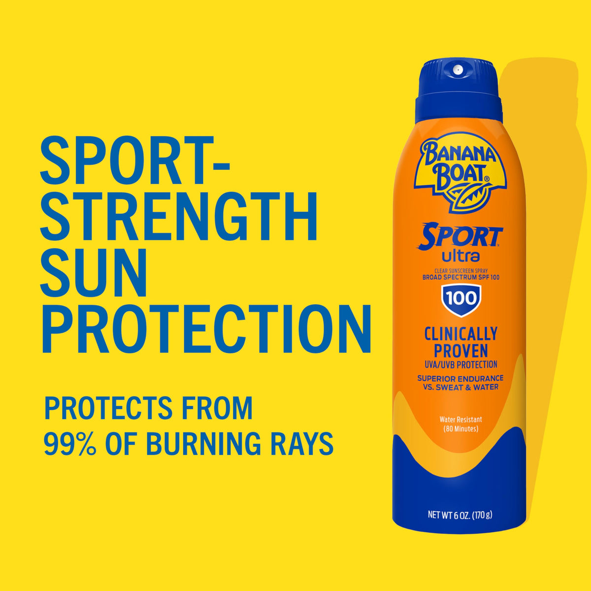 Banana Boat Sport Ultra SPF 100 Sunscreen Spray, 6oz | Sport Sunscreen Spray SPF 100, Banana Boat Sunscreen SPF 100 Spray, High SPF Sunscreen Beauty & Personal Care Banana Boat