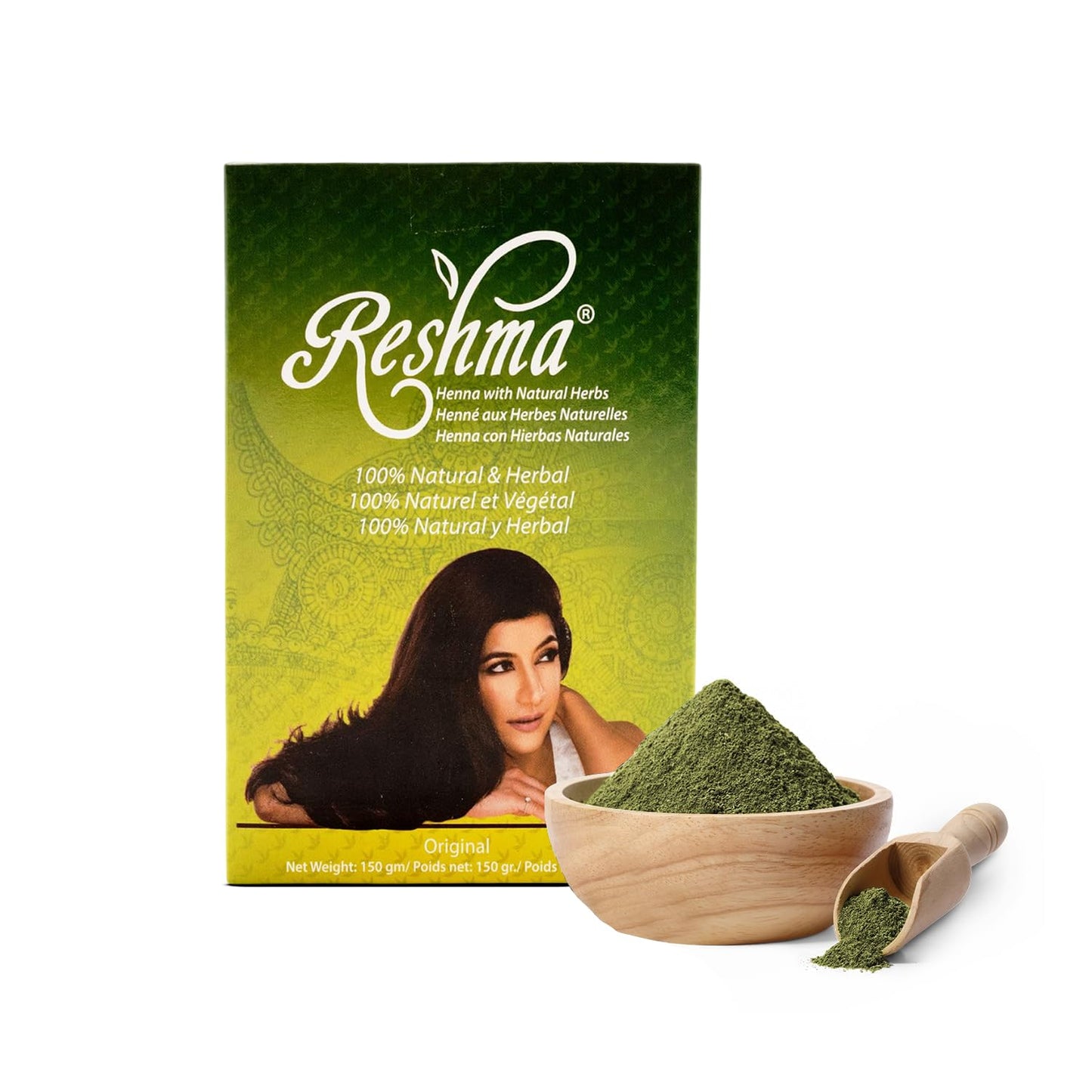 Reshma Beauty 100% Pure Henna Powder (Lawsonia Inermis) - Single-Ingredient Natural Hair Color for Gray Blending, Shine & Strength - Ayurvedic Henna Beauty & Personal Care Reshma Beauty