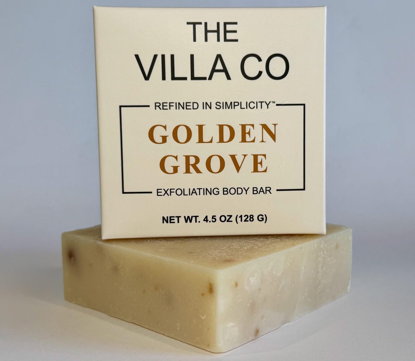 The Villa Co - Golden Grove | 4.5oz Exfoliating Body Bar for Women & Men | Artisan Made in USA | Natural Ingredients | Goats Milk Beauty & Personal Care The Villa Co