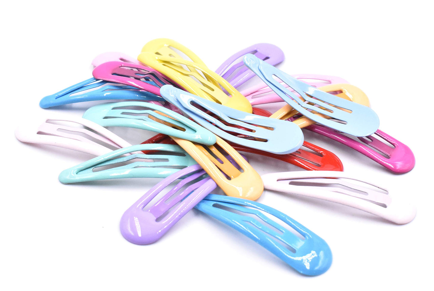 Art&Beauty 10 Pairs Colorful Glossy Snap Prong Clips Bendy Hair Clips Barrettes for Ladies Girls Women Adults Hair Bow By Art&Beauty Beauty & Personal Care Art&Beauty