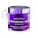 Red by Kiss Styler Fixer Braiding Gel Enhanced - Extra Firm Hold, Anti-Flaking, High Shine, Infused with Advanced Botanicals for Strong, Nourished Beauty & Personal Care Red by Kiss