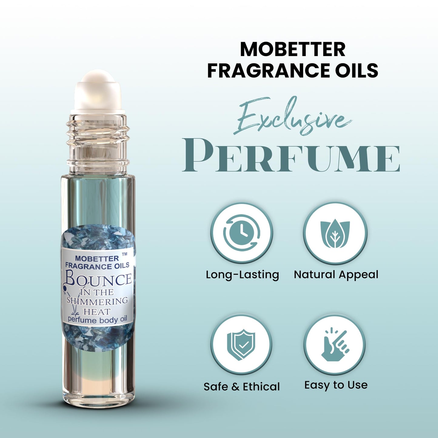 MOBETTER FRAGRANCE OILS Bounce in the Shimmering Heat Perfume Body Oil for Women | Long-Lasting Alcohol-Free Roll-On Scent | Pure Uncut Shimmering Beauty & Personal Care MOBETTER FRAGRANCE OILS