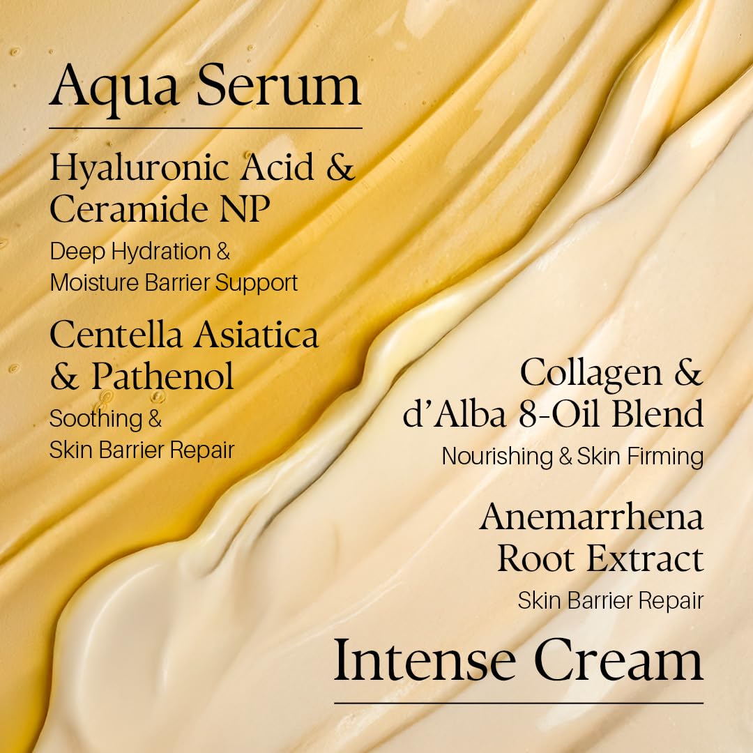d'alba Piedmont White Truffle Double Serum & Cream, Vegan Skincare, 2-in-1 Face Moisturizer, Vegan Collagen, Skin Firming and Tightening, Non Beauty and Personal Care d'alba Piedmont