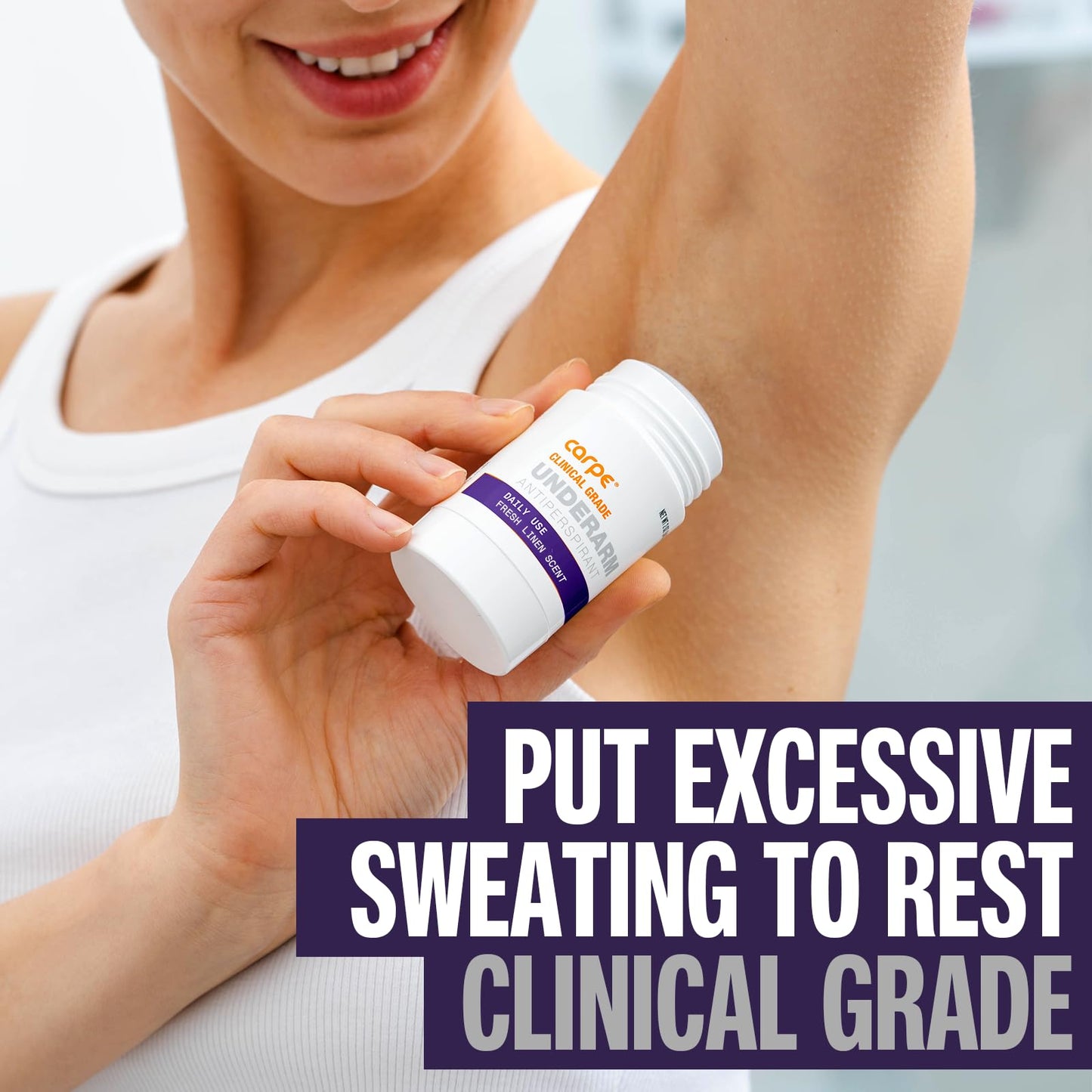 Carpe Clinical Strength Deodorant + Clinical Antiperspirant - Clinical Grade Solid Stick - Fresh Linen Scent - Combat Excessive Underarm Sweating Beauty and Personal Care Carpe