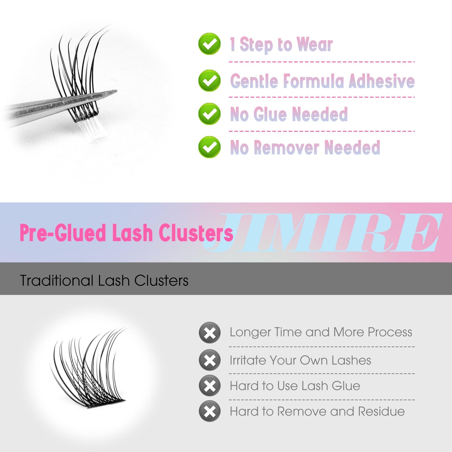 JIMIRE HELLO BEAUTY Multipack High Drama 615 Eyelashes Manga Anime Lashes 5 Pairs Pack Beauty & Personal Care JIMIRE