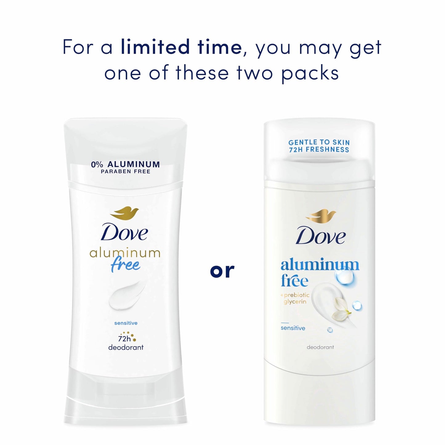 Dove Deodorant Stick Sensitive for 72 Hour Odor Protection Aluminum Free 2.4 oz Beauty and Personal Care Dove