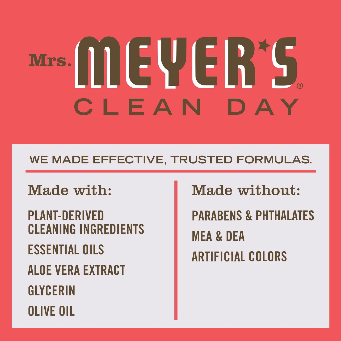 Mrs. MEYER'S Hand Soap, Made with Essential Oils, Rhubarb, 12.5 fl. oz - (Pack of 6) Beauty & Personal Care Mrs. MEYER'S