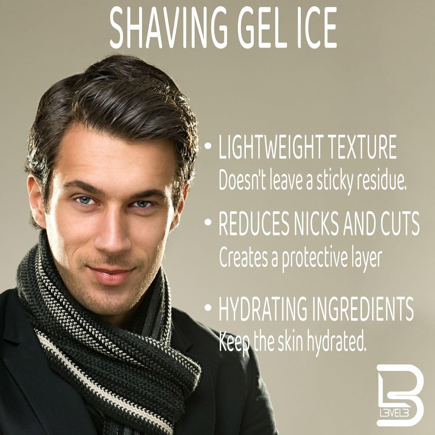 L3 - Level 3 Shaving Gel - Straight Razor Shave Gel - Non-Irritating - Refreshing Smell - No Hot Towel Necessary - Level Three Razor Gel (Ice - Large) Beauty and Personal Care L3