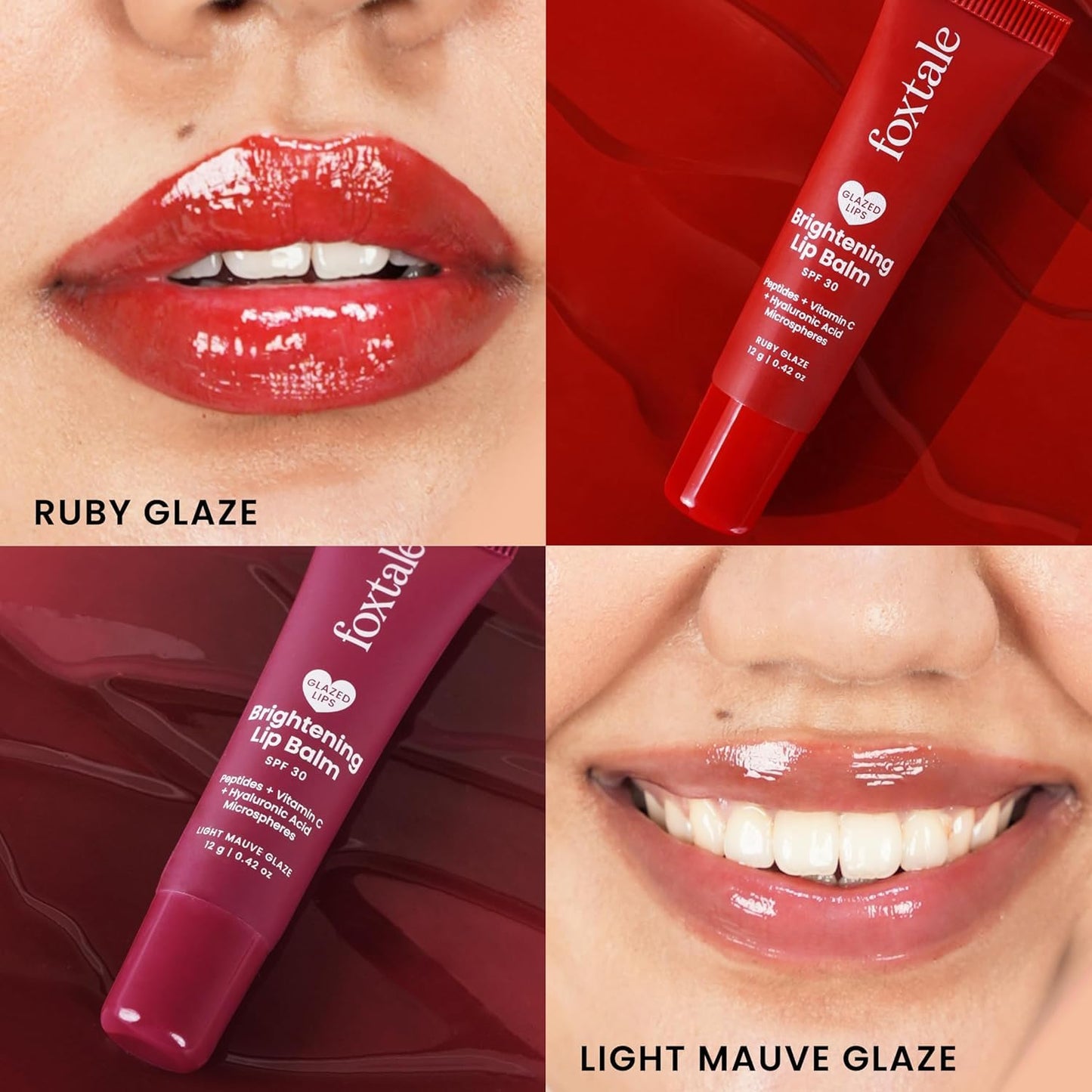 Foxtale SPF 30 Brightening Lip Balm for Dark Lips with Peptides & Vitamin C | Brightens Pigmented Lips | Hydrates Lips | SPF Lip Balm | Pack of 2 | Beauty & Personal Care FoxTale