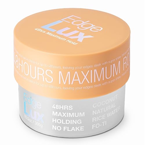 Lux Collection Edge Control Gel for 4C Hair - 48 Hour Maximum Hold Edge Control, Edge Lux with Castor Oil, Keratin & Biotin, Non-Flaking Styling Gel Beauty & Personal Care Lux Collection