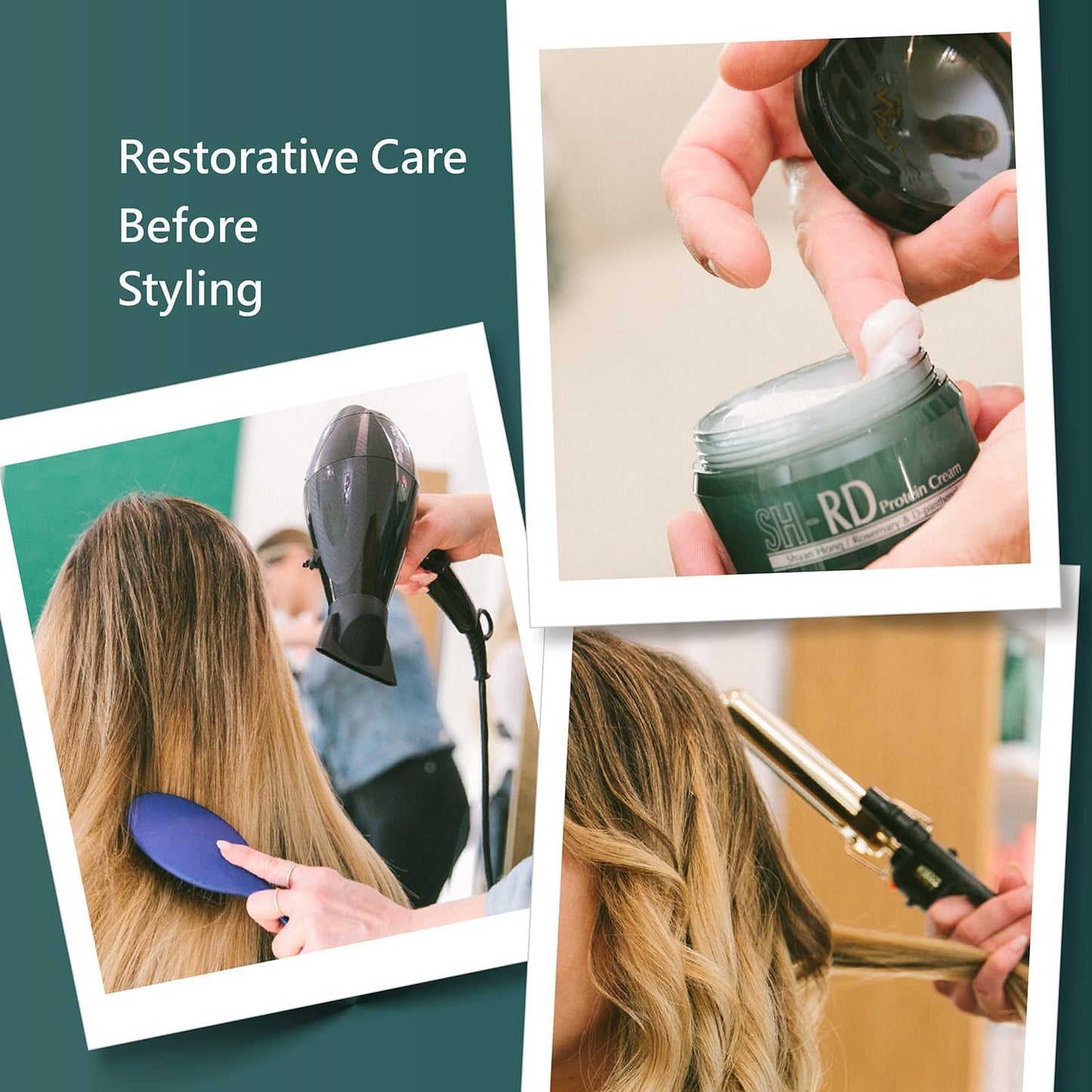 SH-RD Protein Cream for Dry Damaged Hair, 2.71oz/80ml - Leave-In Conditioner with Rosemary Extract, Hydrolyzed Silk Protein to Restore, Revitalize Beauty & Personal Care SH-RD