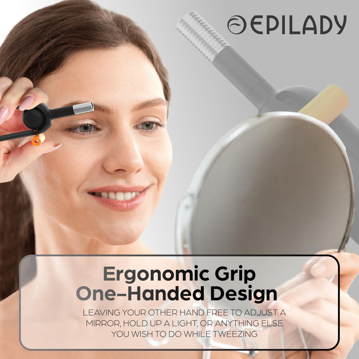 Epilady Precision Coil Tweezer, Manual Facial Hair Remover for Women, Stainless Steel Spring Hair Removal Tool for Upper Lip, Chin & Face, Ergonomic Beauty and Personal Care Epilady