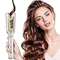 VISKS Professional Anti-Tangle Rotating Curling Iron, 1" Barrel with Large Slot & 3 Temperature Settings, Dual Voltage with Auto Shut-Off Beauty & Personal Care VISKS