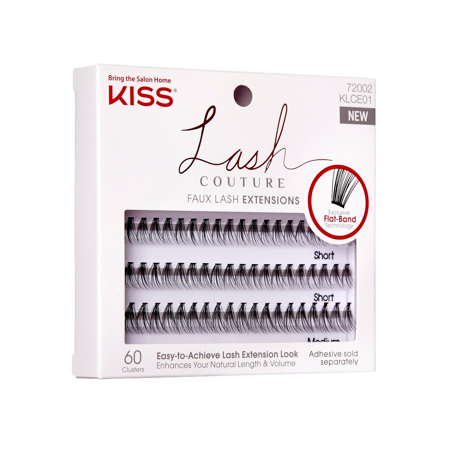 Kiss Lash Couture Faux Lash Extensions Short/Medium (Pack of 3) Beauty & Personal Care KISS