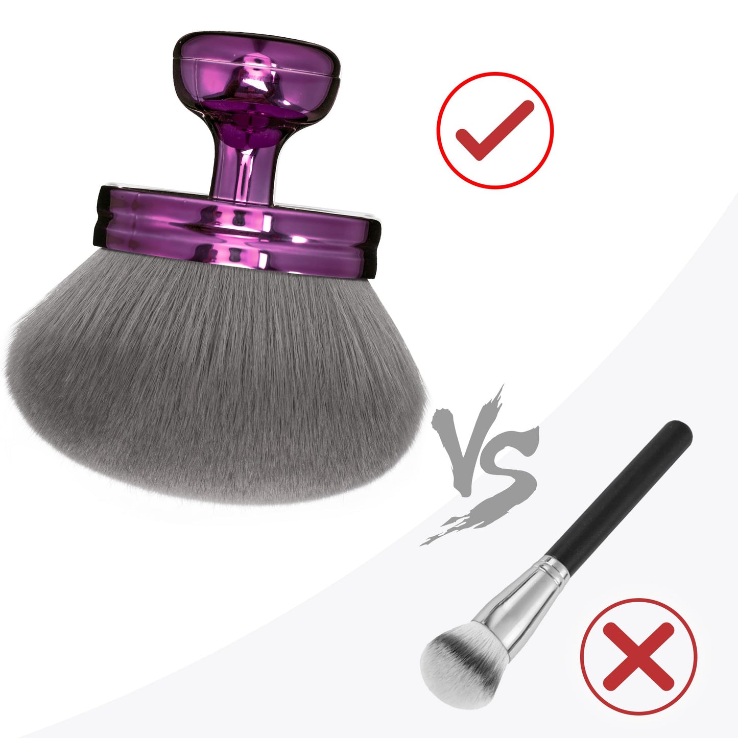 Blend & Blur Large Body Makeup Brush 3.2inch Wide Round Head Kabuki Brush Beauty and Personal Care BABYSHEEP