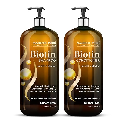 MAJESTIC PURE Biotin Shampoo and Conditioner Set with DHT Blocker Complex - Hydrating, Nourishing & Supporting Healthy Hair, Sulfate Free, for Men Beauty & Personal Care Majestic Pure