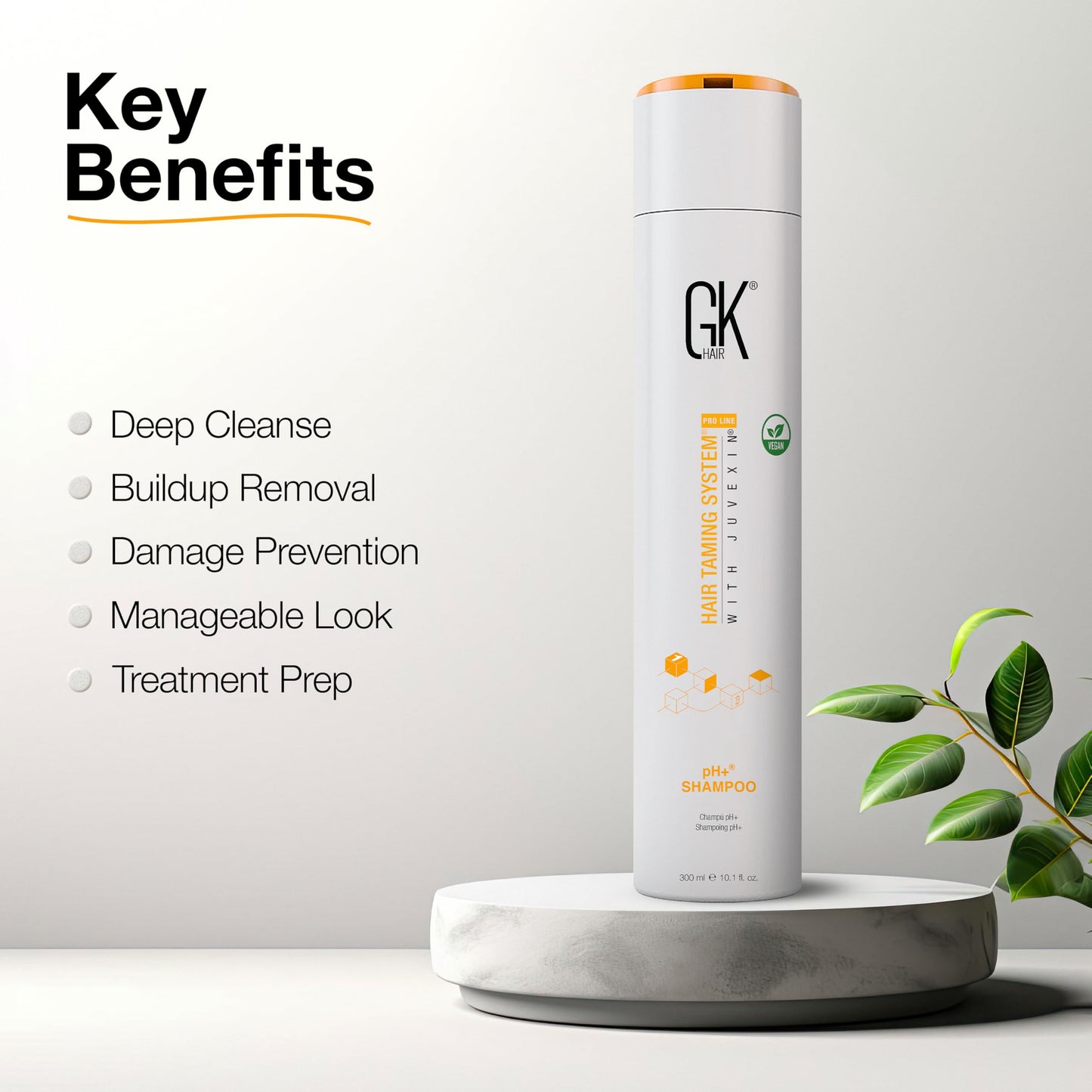 GK HAIR pH+ Clarifying Shampoo 10.1 Oz - Pre Treatment Shampoo for Hair, Deep Cleansing Shampoo for Build Up Removal, Opens Cuticle for Keratin Beauty & Personal Care GK HAIR