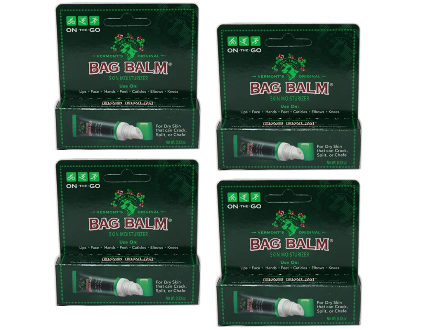 Bag Balm On-the-Go Tube, 0.25 Oz , 4 Count Beauty and Personal Care Bag Balm