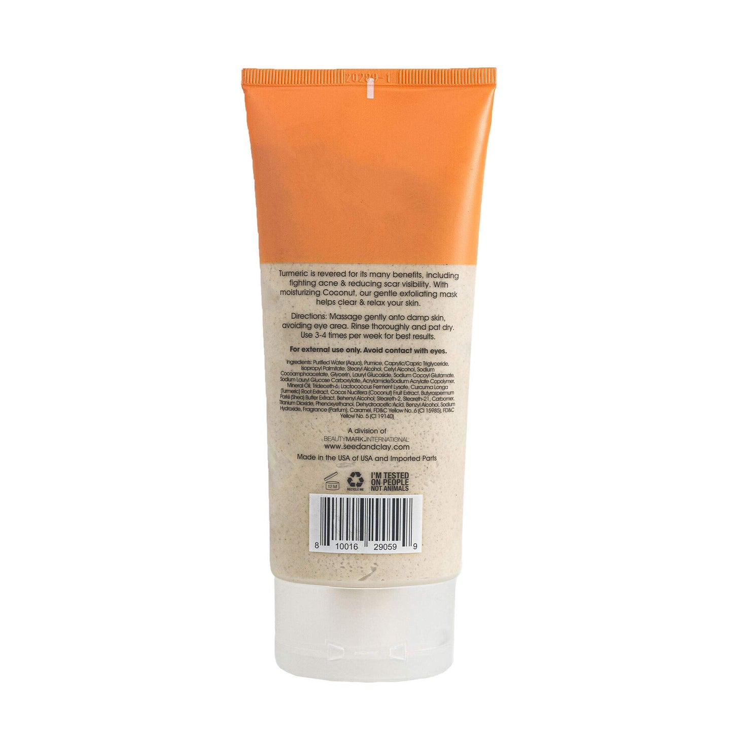 Seed+Clay Facial Scrub Exfoliating Treatment with Turmeric and Coconut - 5.92 fl oz Beauty & Personal Care Seed+Clay