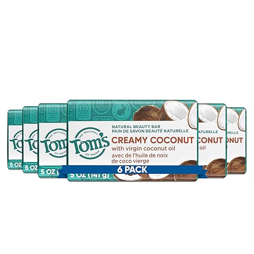 Tom's of Maine Natural Beauty Bar Soap, Creamy Coconut With Virgin Coconut Oil, 5 oz. 6-Pack (Packaging May Vary) Beauty & Personal Care Tom's of Maine