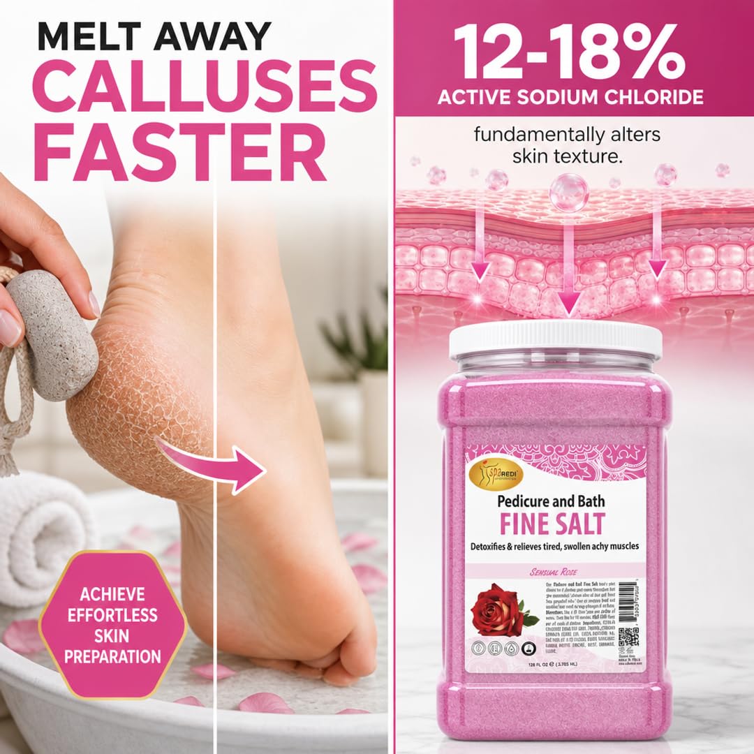 Sensual Rose Detox Foot Soak - Professional Spa-Grade Treatment - Real Mineral Detox for a Genuine Spa Experience & Visibly Transformed Feet (128oz Beauty and Personal Care SPA REDI