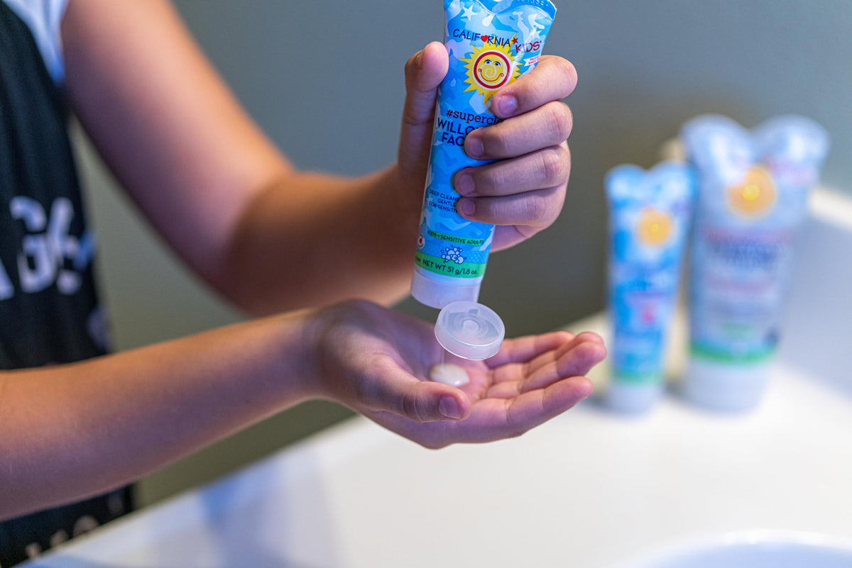 California Kids Face Wash | Gentle Exfoliating Face Wash For Kids + Teens | Mild Salicylic Acid Cleanser For Sensitive Skin | 1.8 oz. / 51 mL Beauty & Personal Care California Baby