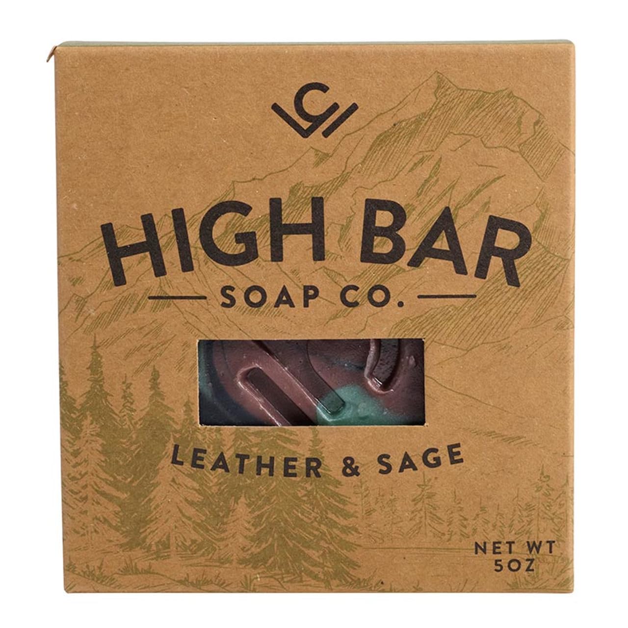 COLE WHEELER High Bar Soap for Men - Luxury Natural Exfoliating & Moisturizing, Vegan, Animal Fat Free, Unisex Body Soap, 5-Ounces, Leather & Sage Beauty & Personal Care COLE WHEELER