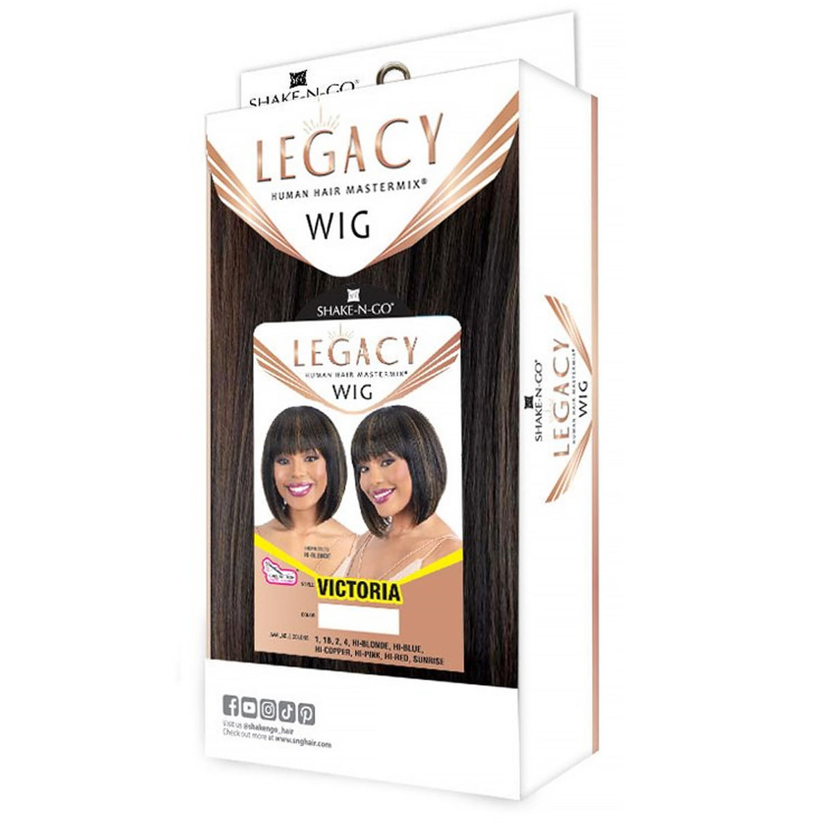 Free Tress Shake N Go Legacy Human Hair Blend Wig Victoria (HI-BLONDE)