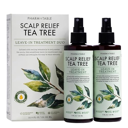 Leave In Conditioner Spray - Tea Tree Scalp Treatment - Anti-Dandruff Treatment, Dry & Itchy Scalp Treatment, Hydrating & Medicated Formula Beauty & Personal Care PHARM TO TABLE