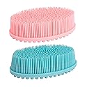 DNC Silicone Body Scrubber Exfoliating Bath Body Brush for Shower 2 Pack Beauty & Personal Care DNC