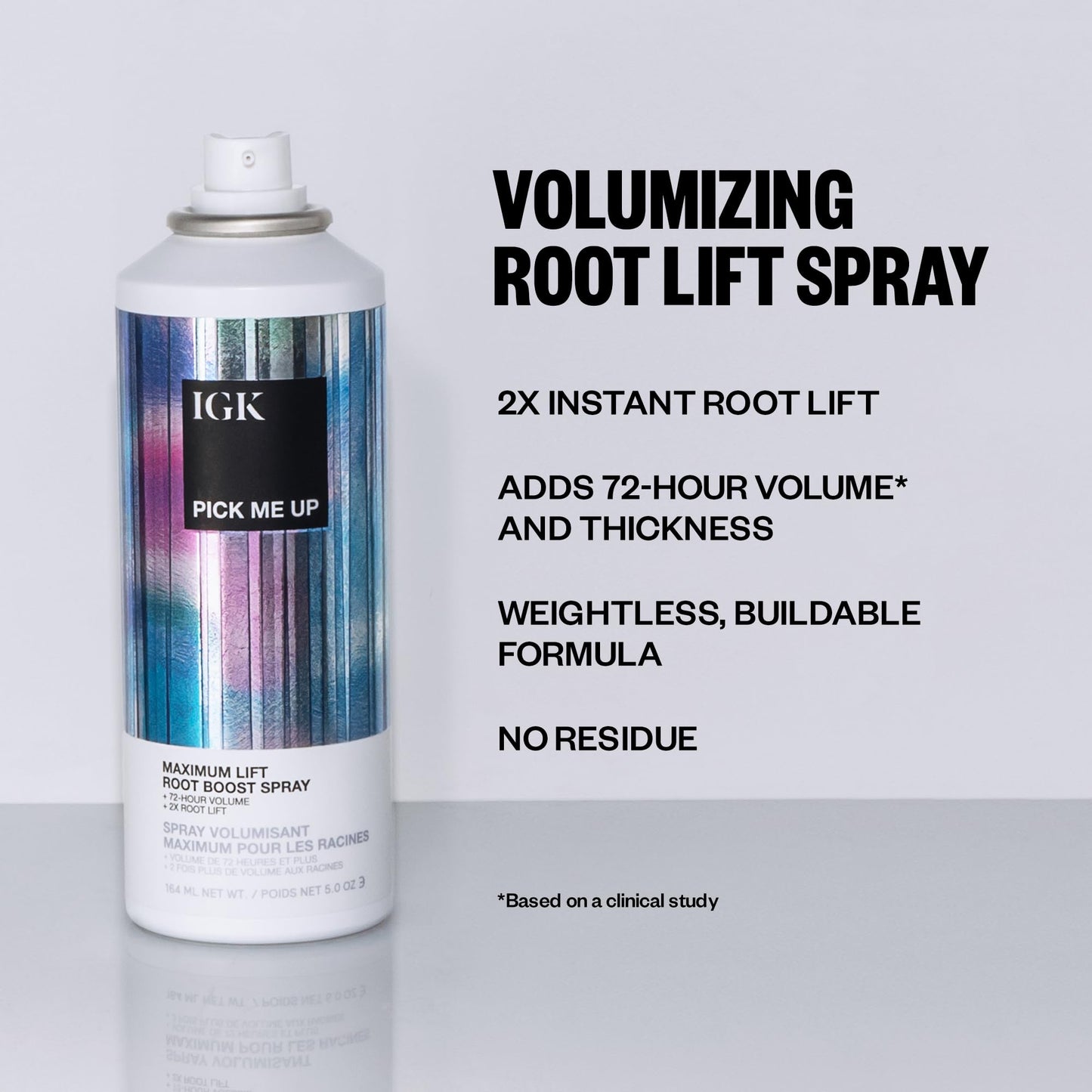 IGK PICK ME UP Maximum Lift Root Boost Spray | Instantly Lifts, Adds Volume + Thickness | Vegan + Cruelty Free | 5 Oz Beauty & Personal Care IGK
