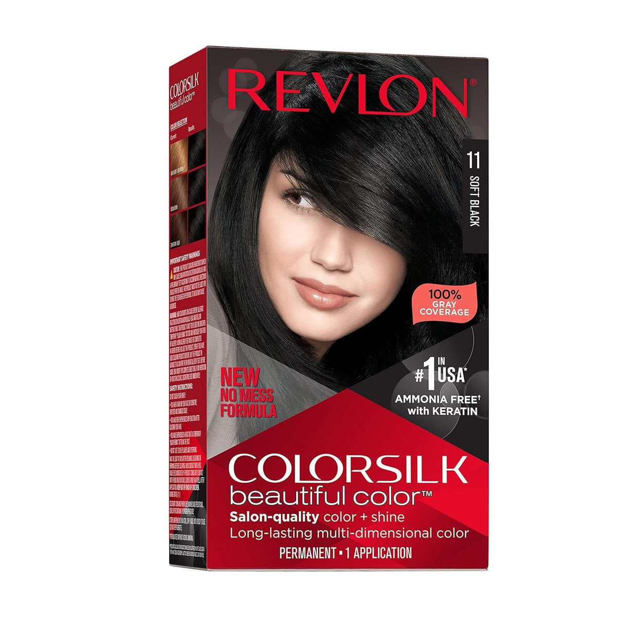 Revlon Colorsilk Beautiful Color Permanent Hair Color, Long-Lasting High-Definition Color, Shine & Silky Softness with 100% Gray Coverage, Ammonia Beauty & Personal Care REVLON