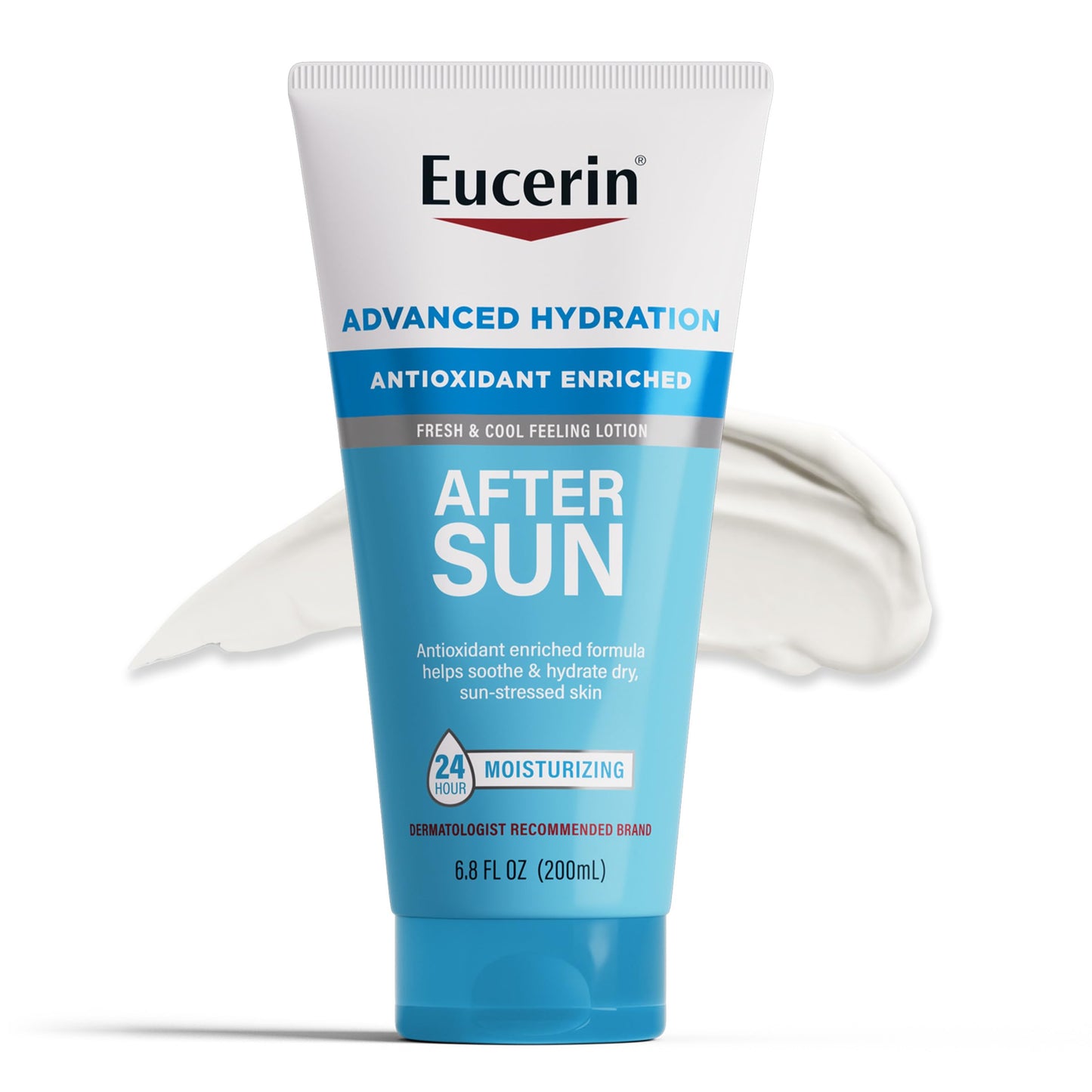 Eucerin Advanced Hydration After Sun Lotion for Face and Body, Enriched with Antioxidants, 24-Hour Hydration for Dry, Sun-Stressed Skin, 6.8 Fl Oz Beauty & Personal Care Eucerin