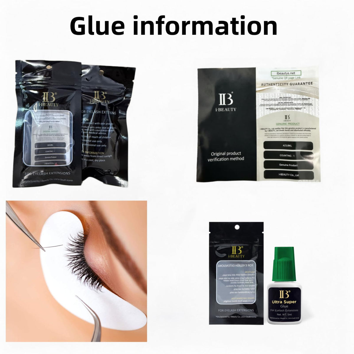Lava Lash 1 PCS Eyelash Extensions Ibeauty Ultra Super Glue 5ml, Semi-Permanent Eyelash Extension Glue, 1-2 Sec Drying Time, Keep 5-6 Weeks