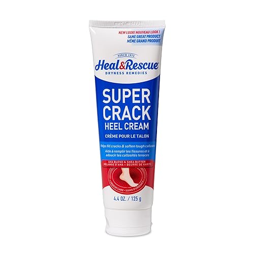 Heal&Rescue Heel Rescue Super Crack Foot Cream, Concentrated AHA Blend & Shea Butter, Moisturizes, Exfoliates, Softens & Aids Cracked Heel Repair, 4.4 Beauty & Personal Care Heal&Rescue