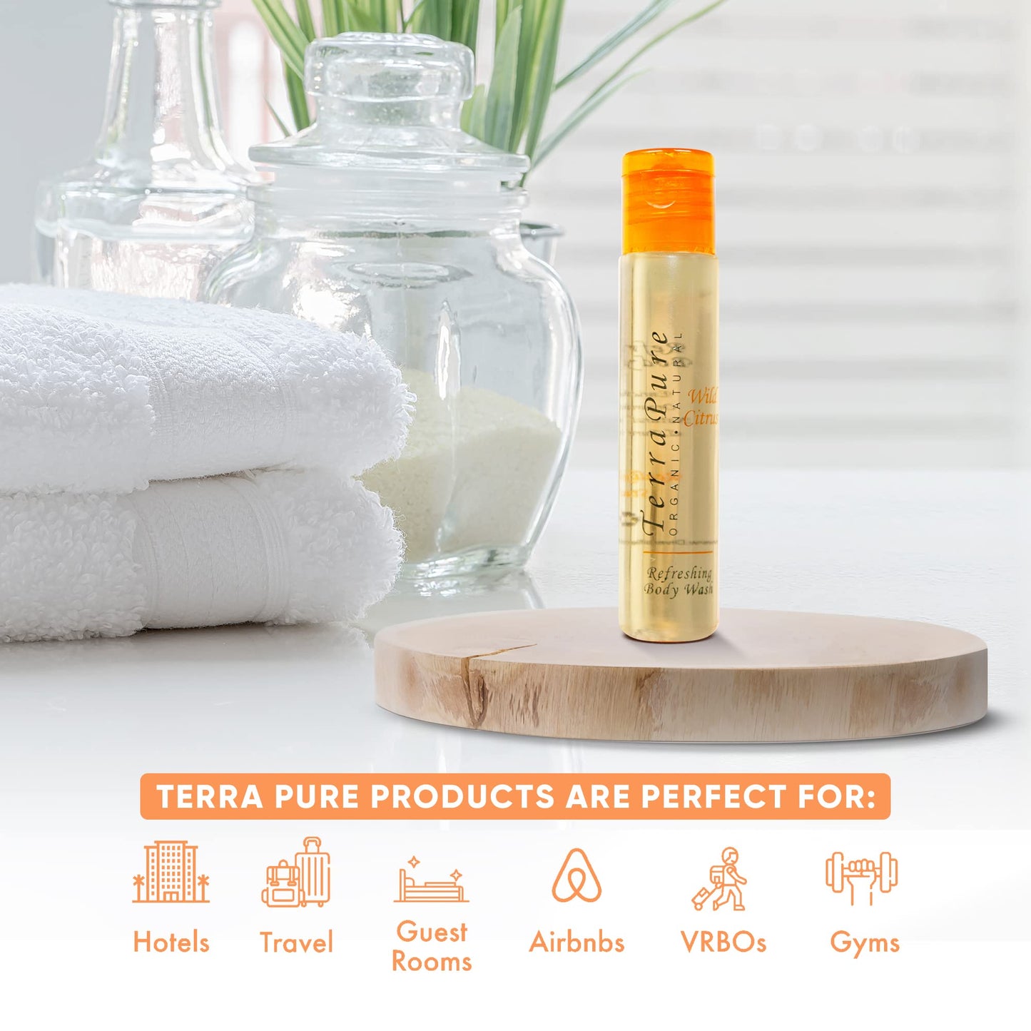 Terra Pure Wild Citrus Body Wash, Travel Size Hotel, 1 oz (Case of 250) Beauty & Personal Care Terra Pure