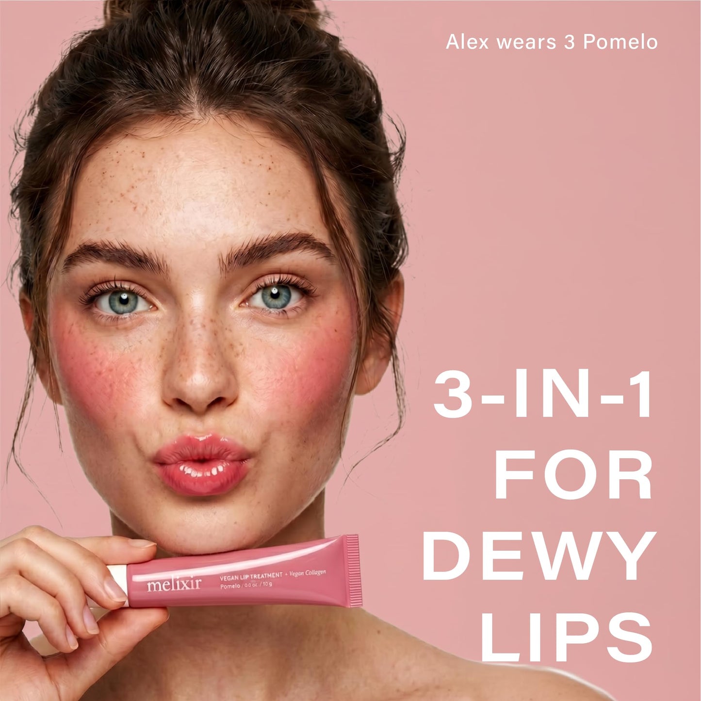 Melixir Vegan Lip Treatment, Sheer Tinted Lip Balm for Instant Hydration & Shine, Moisturizing Lip Gloss, Infused with Vegan Collagen & Jojoba Oil Beauty and Personal Care Melixir