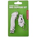 Kikkerland Hand and Foot Nail Clippers Set, Silver Beauty & Personal Care Kikkerland
