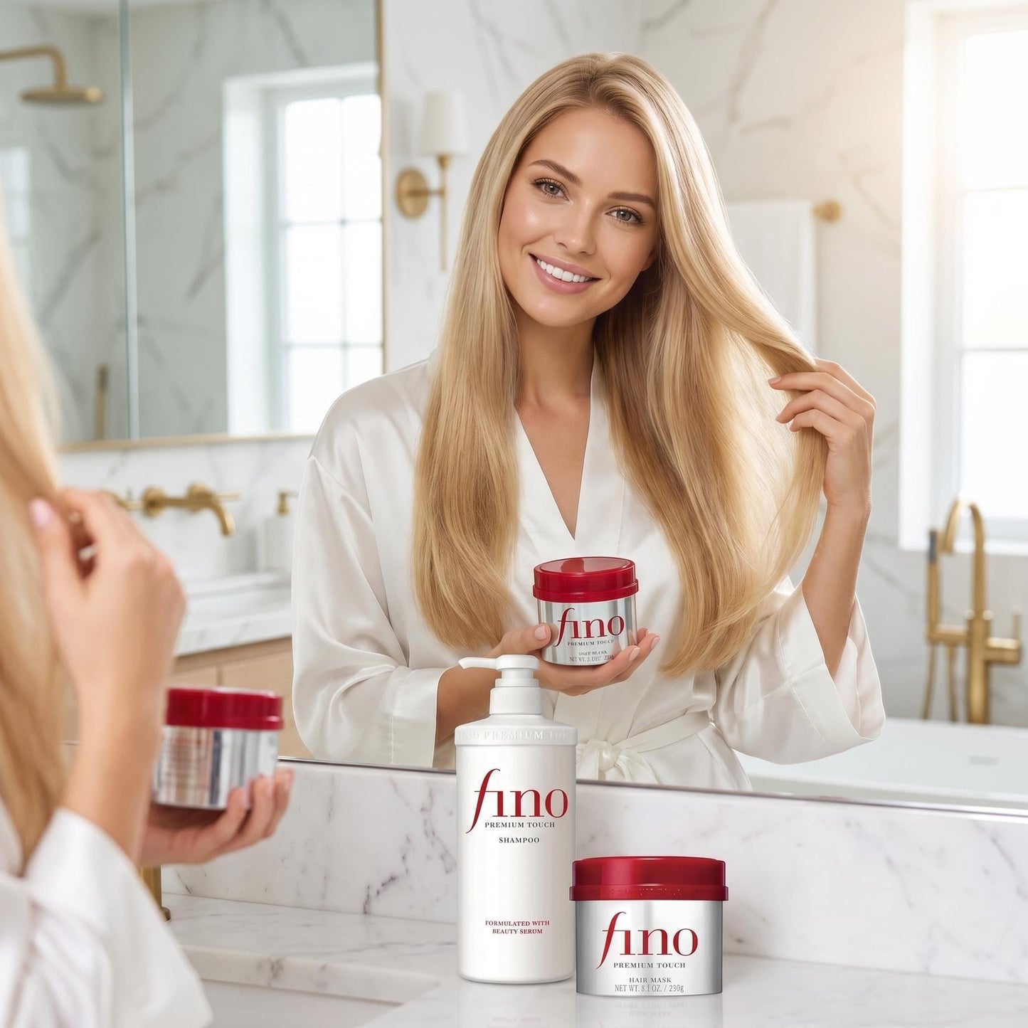 TJ SIGNATURE Fino Premium Touch Shampoo & Hair Mask Set, Royal Jelly Deep Repair & Intensive Hydrating Treatment for Frizzy, Dry, Damaged Hair Beauty & Personal Care TJ SIGNATURE